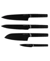 Berghoff Ron Stainless Steel 4-piece Knife Set In Black