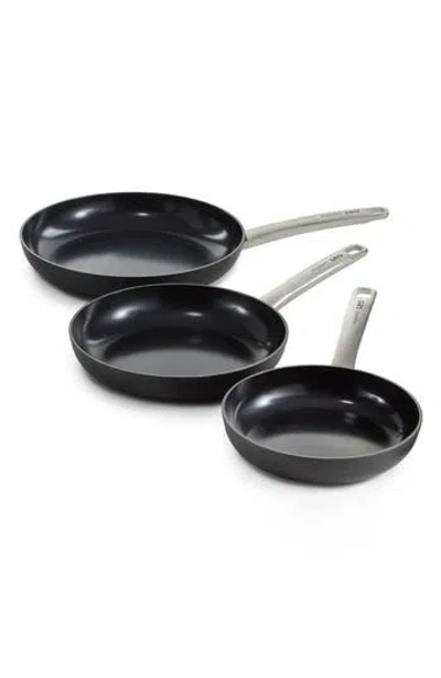 Berghoff Set Of 3 Graphite Non-stick Frying Pan Set In Black