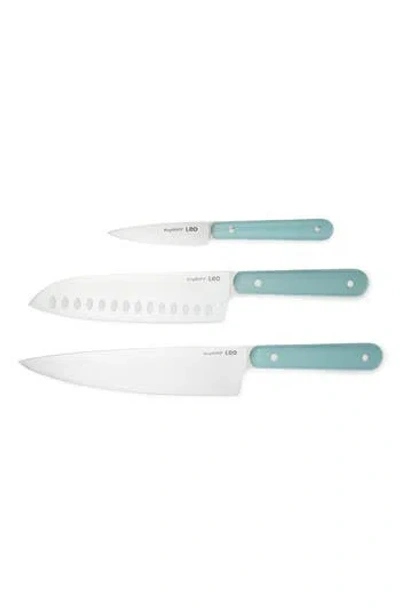 Berghoff Slate 3-piece Stainless Steel Knife Set In Blue