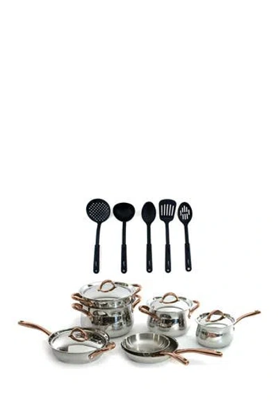 Berghoff Stainless Steel Cookware 16-piece Starter Set In Silver