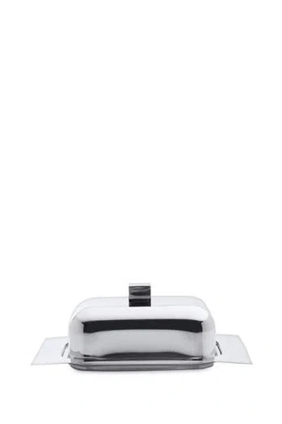Berghoff Stainless Steel Silver Butter Dish In White