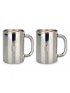 Berghoff International Straight 2-piece Stainless Steel Coffee Mug Set In Silver