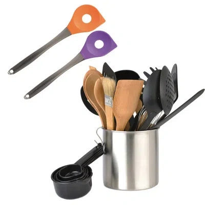 Berghoff Studio 25 Piece Assorted Kitchen Utensil Set In Silver;black;orange;purple