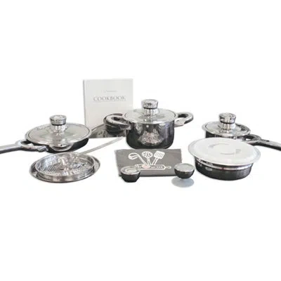 Berghoff Tfk 15 Piece 18/10 Stainless Steel Cookware Set In Silver