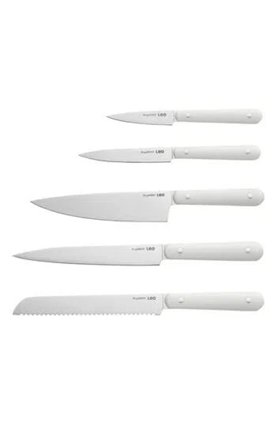 Berghoff The Leo Spirit 5-piece Stainless Steel Knife Set In White