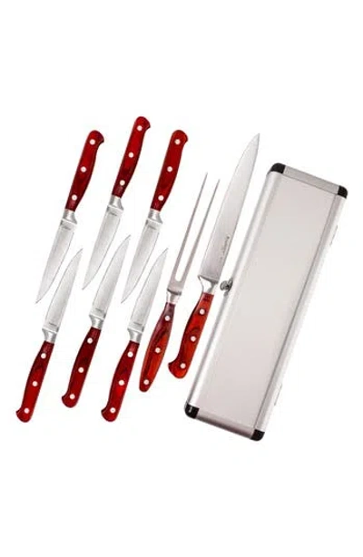 Berghoff The Pakka Steak Knife & Carving Knife 9-piece Set In Brown