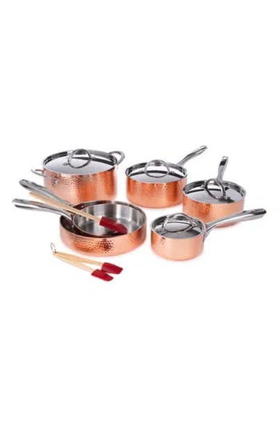 Berghoff Vintage 13-piece Hammered Cookware Set In Orange