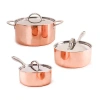 Berghoff Vintage Tri-ply Stainless Steel Copper Polished 6-pc. Cookware Set In Pink