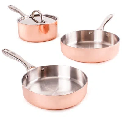 Berghoff Vintage Tri-ply 5pc Polished Copper Starter Cookware Set
