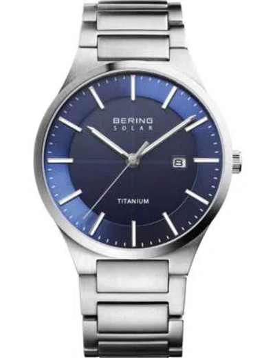Pre-owned Bering 15239-777 Solar Mens Watch 39mm 10atm