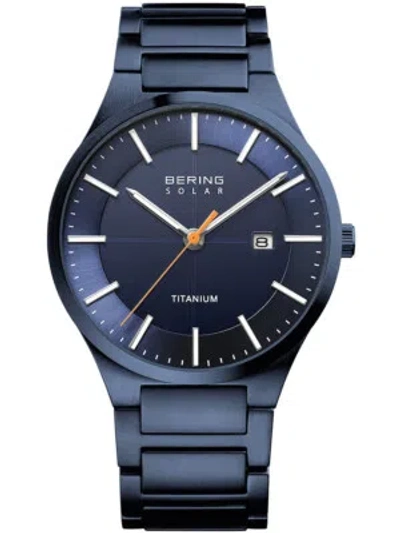 Pre-owned Bering 15239-797 Titanium Solar Mens Watch 39mm 10atm