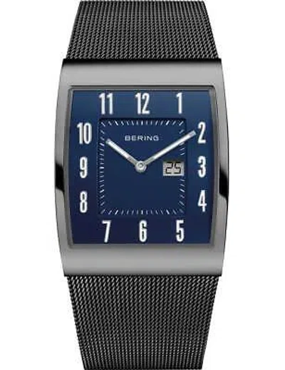 Pre-owned Bering 52033-227 Mens Watch Radio Controlled 33mm 3atm
