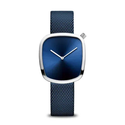 Bering Blue Stainless Steel Dress Women's Watch In Brown