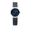 Bering Classic Womens Crystal Accent Blue Mesh Bracelet Watch-10126-307 In Blue