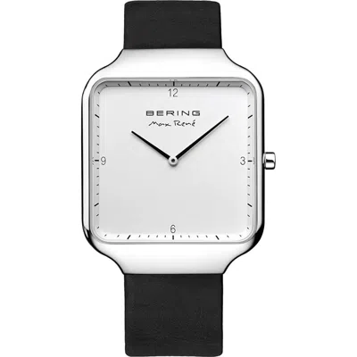 Pre-owned Bering Men's Wristwatch Max René Ultra Slim - 15836-409 Leather