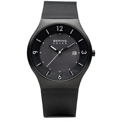 Pre-owned Bering Men Watch Wristwatch Solar - 14440-222 Mesh Band