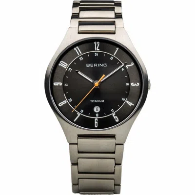 Pre-owned Bering Men Watch Wristwatch Titanium Ultra Slim - 11739-772 Titanium