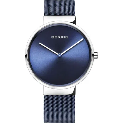 Bering Navy Blue Stainless Steel Dress Women's Watch