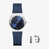 Bering Womens Blue Stainless Steel 3-pc. Watch Boxed Set 12927-307g In Blue