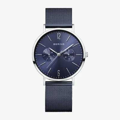 Bering Womens Blue Stainless Steel Bracelet Watch 14236-303