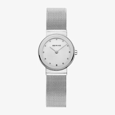 Bering Womens Silver Tone Stainless Steel Bracelet Watch 10126-000 In Metallic
