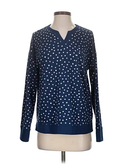 Pre-owned Berkley Jensen Long Sleeve Henley Shirt In Blue