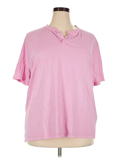 Pre-owned Berkley Jensen Short Sleeve Polo Shirt In Pink
