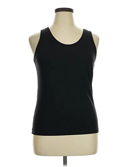 Pre-owned Berkley Jensen Tank Top Black Halter Neckline Tops