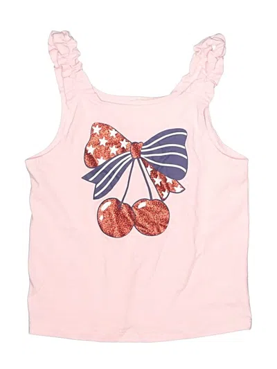 Pre-owned Berkley Jensen Kids' Tank Top Pink Sweetheart Neckline Tops