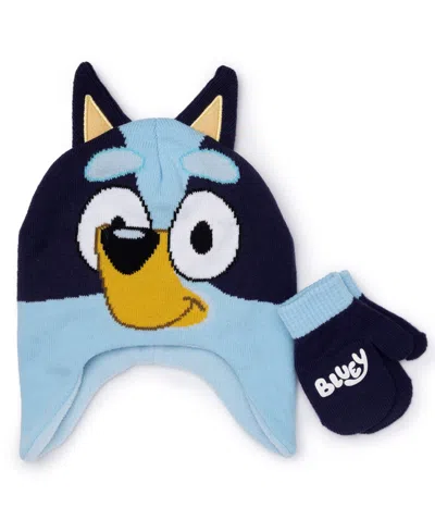 Berkshire Babies' Bluey Toddler Boys 2-piece Bluey Heidi Beanie And Mitten Set In Multi