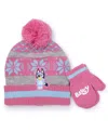 Berkshire Bluey Toddler Girls 2-piece Bluey Beanie And Mitten Set In Pink