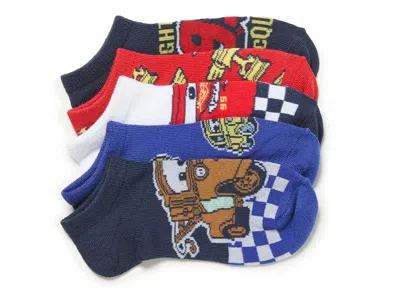 Berkshire Disney Cars Kids' No Show Socks 5 Pack In Multicolor