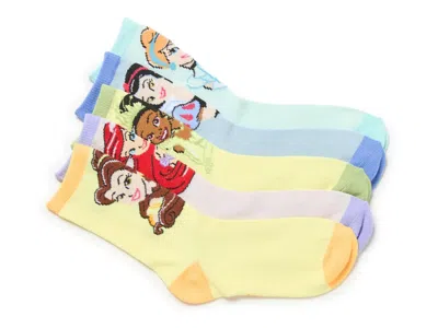 Berkshire Disney Princess Kids' Crew Socks 5 Pack In Multicolor