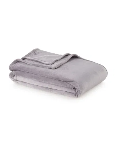 Berkshire Home Velvetloft Plush Blanket, Twin In Gray
