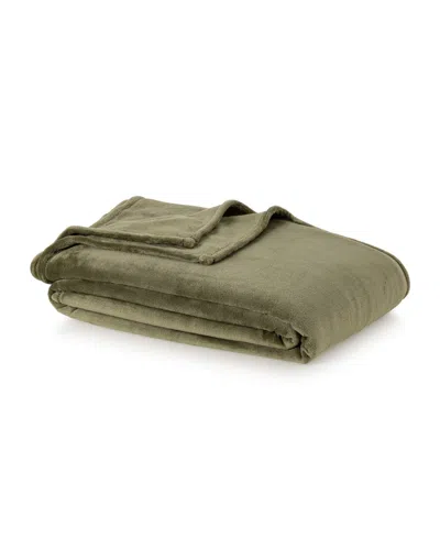 Berkshire Home Velvetloft Plush Blanket, Twin In Green