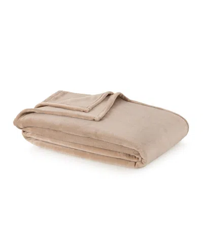 Berkshire Home Velvetloft Plush Blanket, Twin In Hummus