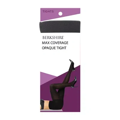 Berkshire Hosiery Womens Max Coverage Opaque 80 Denier Firm Support Plus Tights In Black