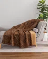 Berkshire Jill Martin Reversible Oversized Throw, 60" X 70" In Brown