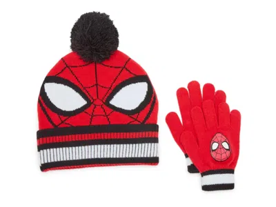 Berkshire Kids'  Spiderman Beanie & Glove Set 2 Pack In Red