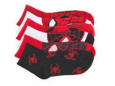 Berkshire Spiderman Kids' Ankle Socks 6 Pack In Red