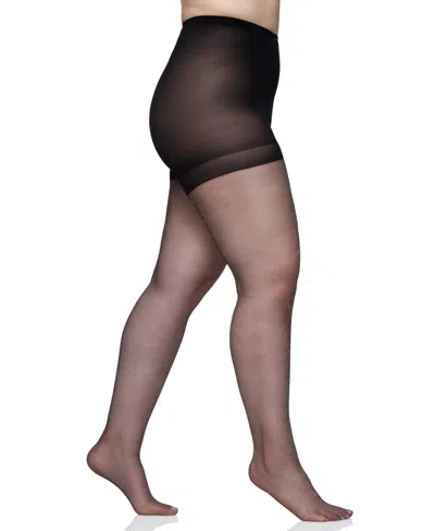 Berkshire Women's Queen Plus Size Shimmers Ultra Sheer Control Top Pantyhose 4412 In Utopia (nude 1)