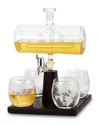 Berkware Decanter With Interior Hand-crafted Ship-in-a-bottle