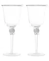 Berkware Set Of 2 Rhinestone Wine Glasses
