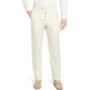 Berle Flat Front Linen Dress Pants In White