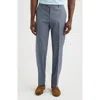 Berle Luxury Performance Flat Front Multiscreen Check Dress Pants In Blue