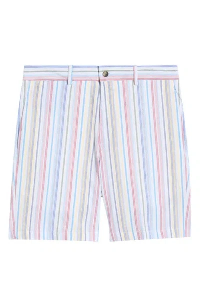Berle Multi Stripe Flat Front Seersucker Shorts