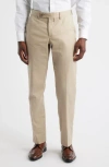 Berle Charleston Flat Front Khakis In Red