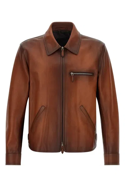 Berluti '1 Jour' Jacket In Brown
