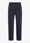 Berluti Dark Blue Blue Cotton Track Pants In Navy