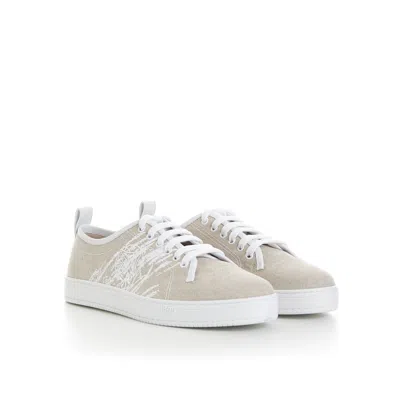 Pre-owned Berluti 980$ Beige Playtime Low Top Cotton Sneaker - Scritto Design